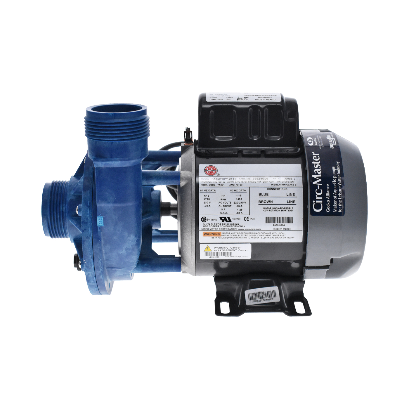 Pompe de circulation CircMaster 1/15HP Modèle CMHP ( refoulement déporté )