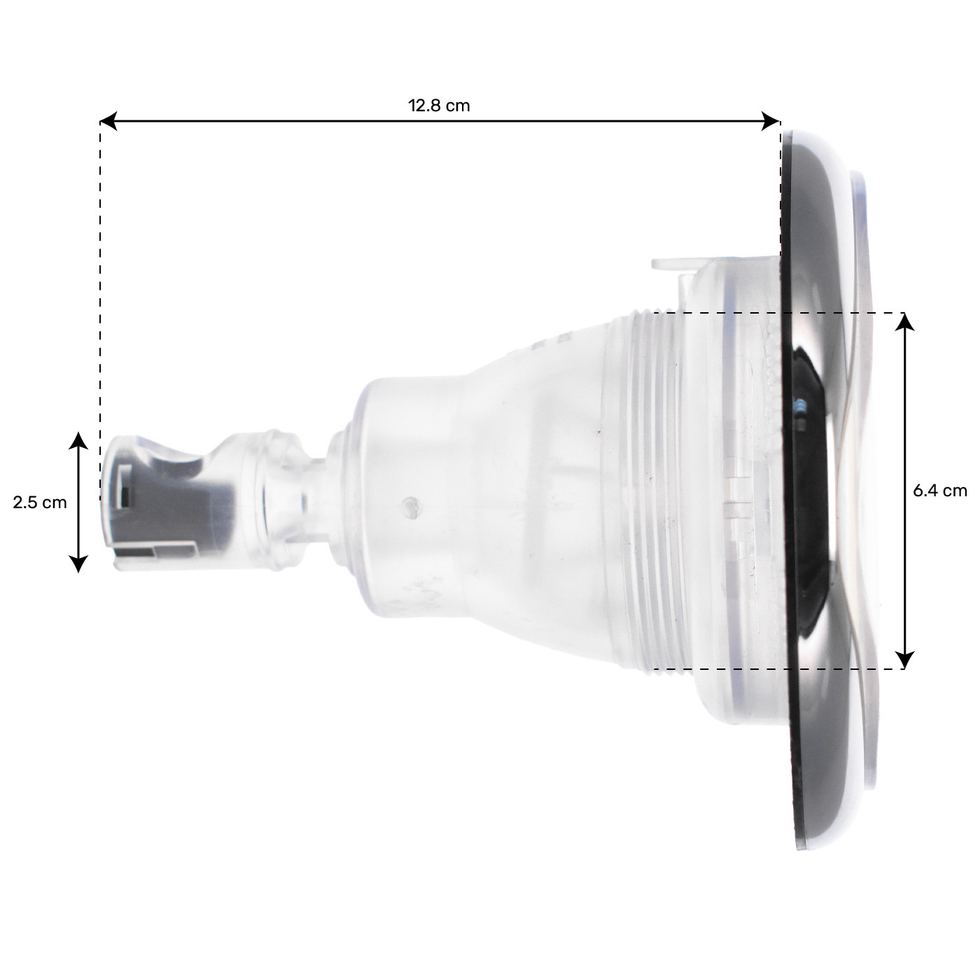 Jet 5" (127mm) Directionnel Transparent Inox Wellis Jet 5" (127mm) Directionnel Transparent Inox Wellis