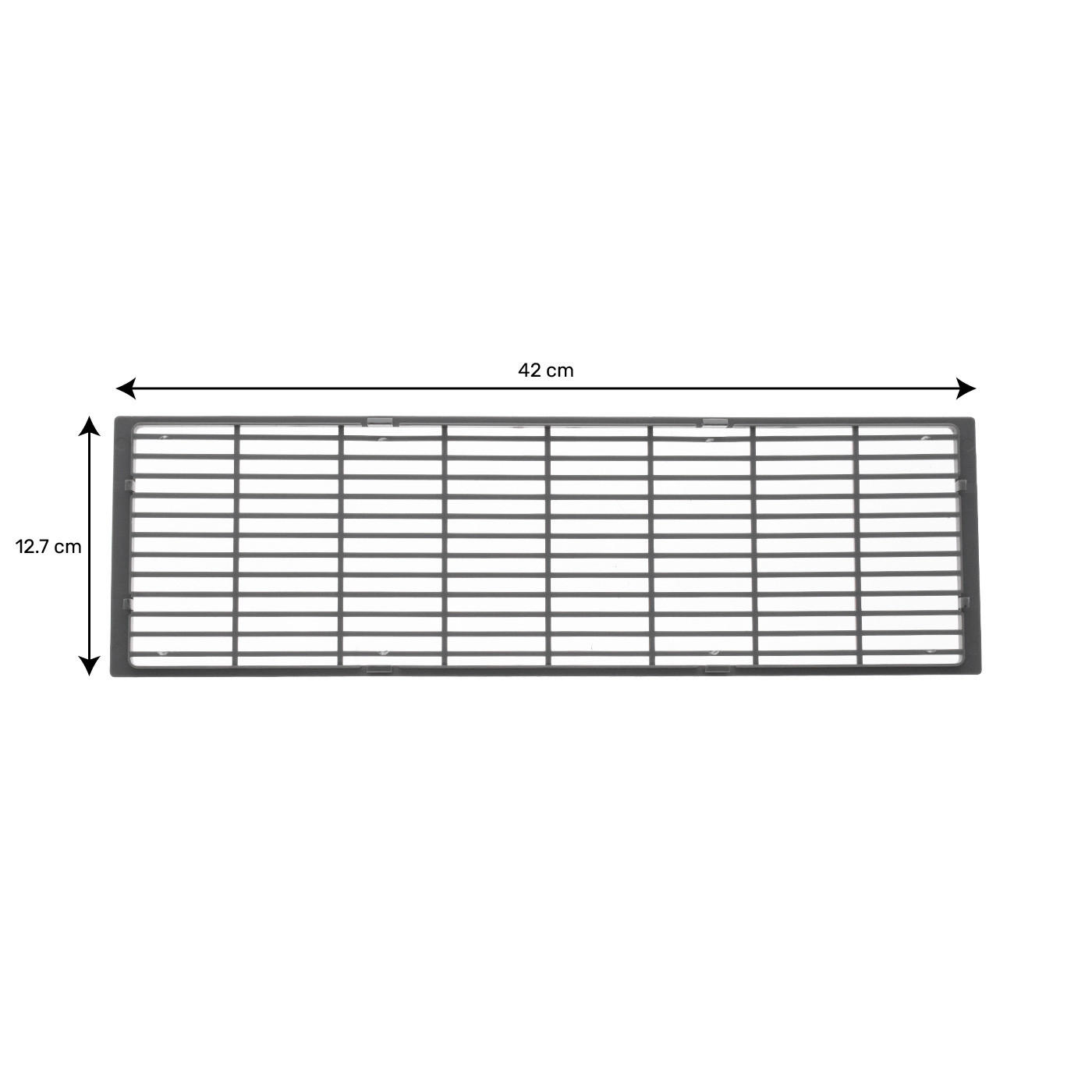 Grille d'aération pour habillage spa - 420 x 127 mm - Grise