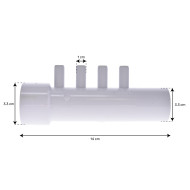 1" M/F Manifold - 4 outlets 3/8" M