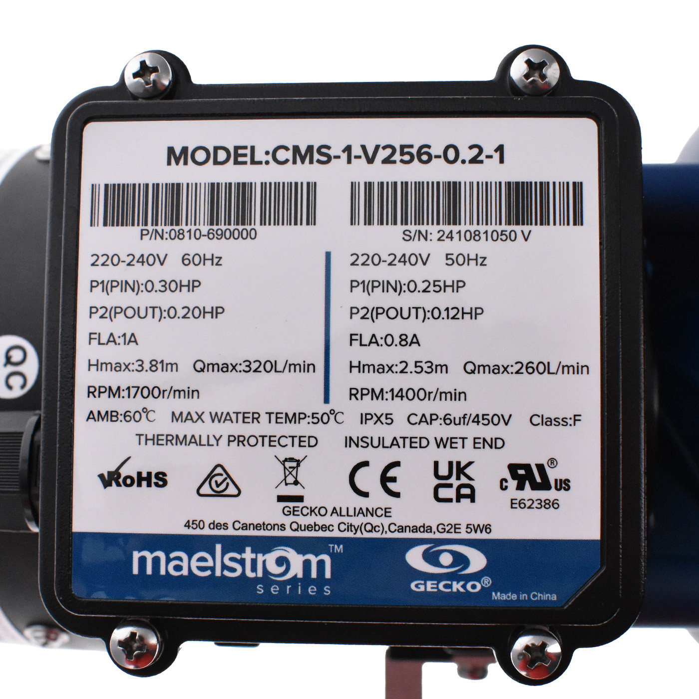 POMPE MAELSTROM CMS-1 Simple vitesse 0810-690000
