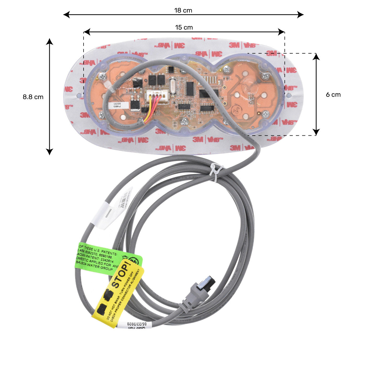 Clavier de commande Balboa TP600 avec autocollant (55673)