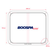 Couverture spa 208x175 cm, rayon 23 cm