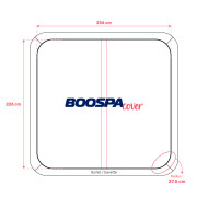 Couverture spa 234x226 cm, rayon 27,5 cm