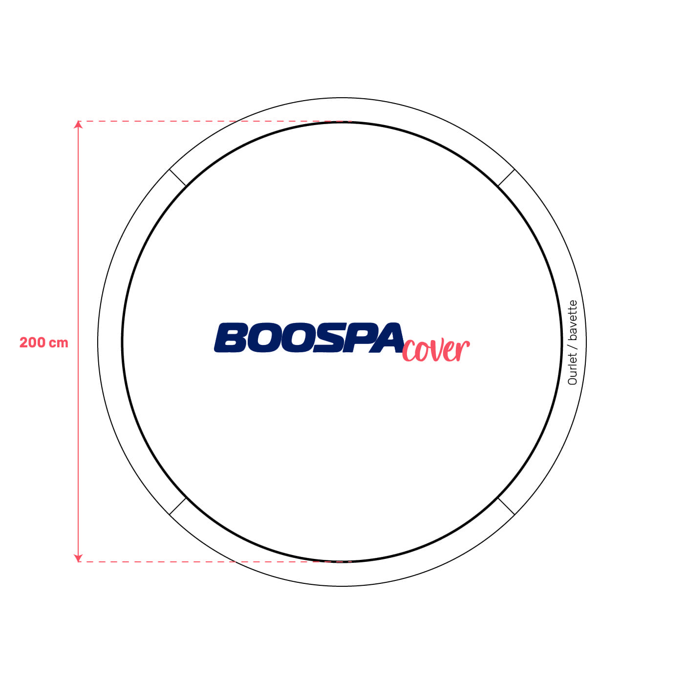 Cover for round spa ø200cm