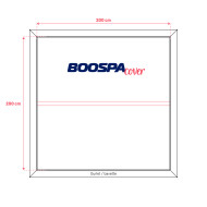 Couverture spa 200x200 cm, rayon 0 cm