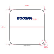 Couverture spa 239x239 cm, rayon 29 cm