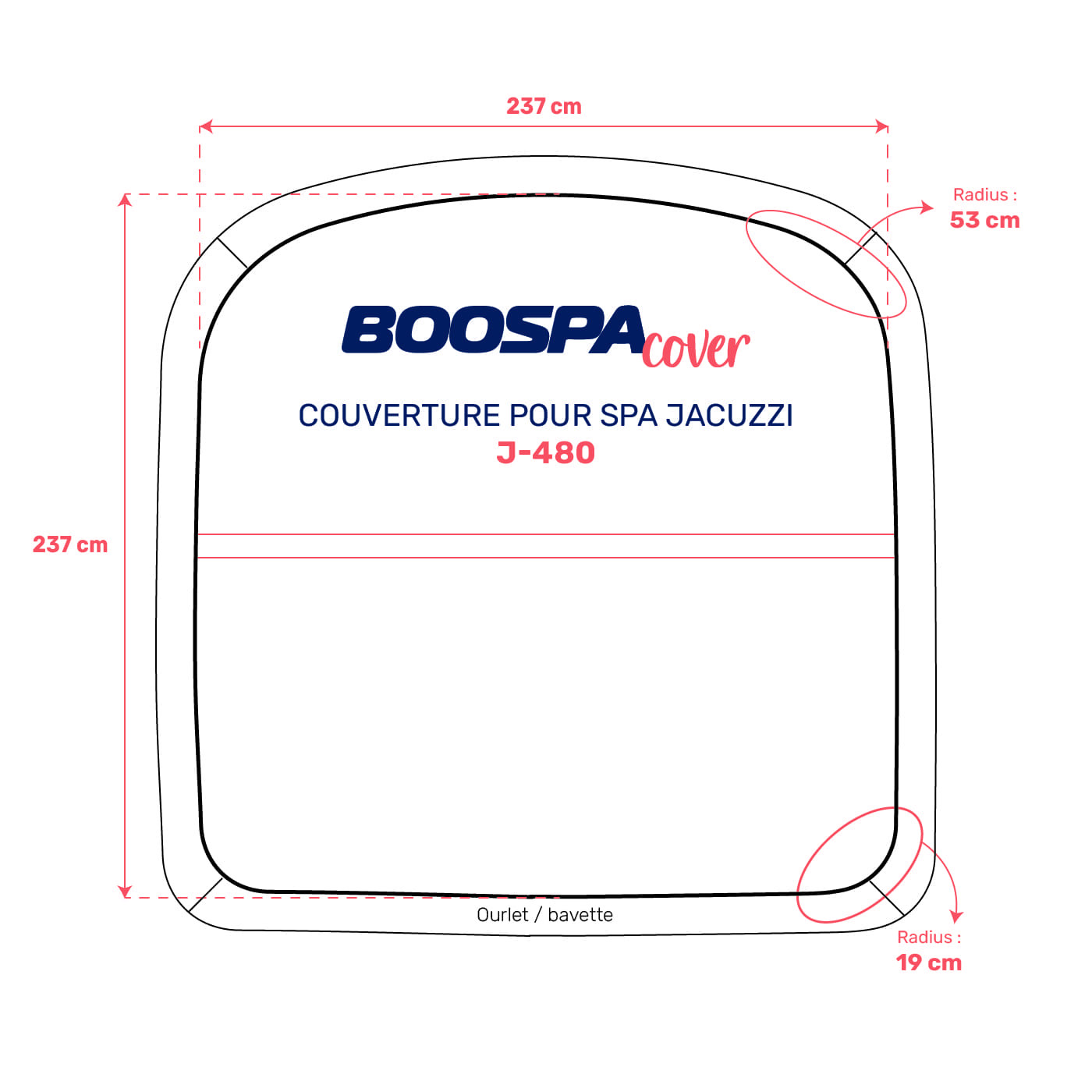 Whirlpool-Abdeckung passend für J-480 (Jacuzzi) – Weather Shield