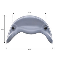 Appui-tête arrondi Gris Quad Blaster pour spa