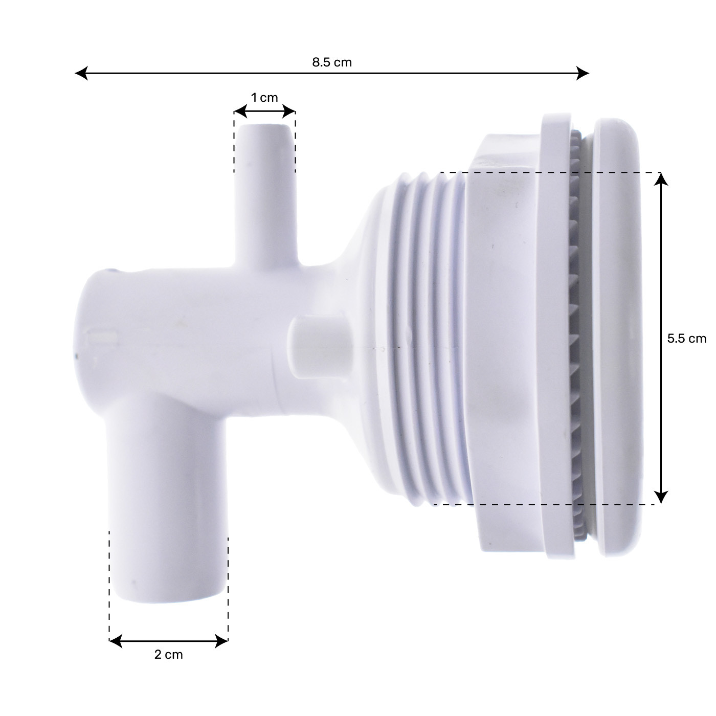 Douille filetée pour jet Rising Dragon 3 pouces Raccord d'arrivé d'eau mâle cannelé 3/4 pouce