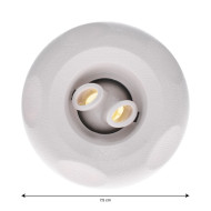 Whirlpool-Düse Smooth Twin Rotoo Serie 3" (75 mm) zum SchraubABS Weiß
