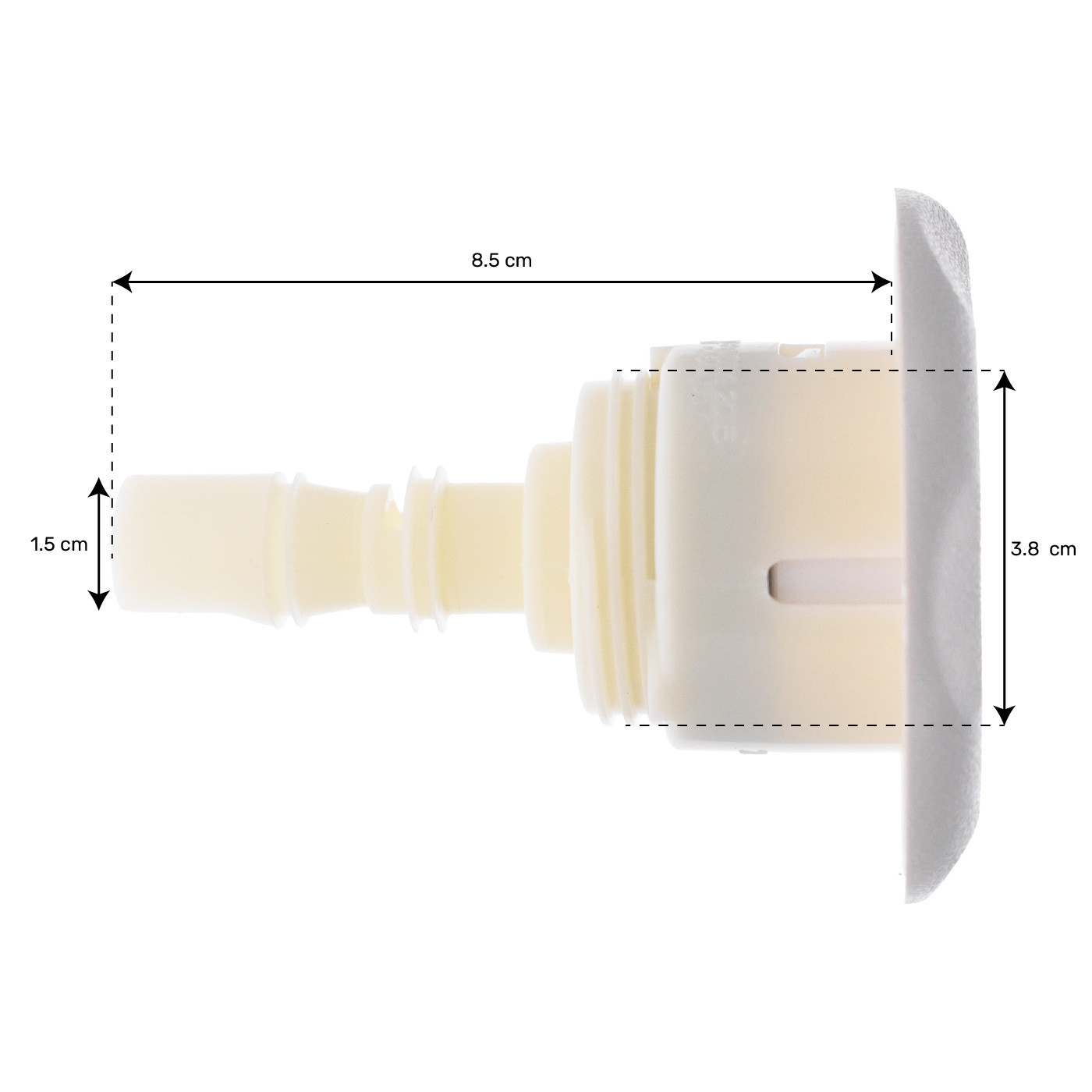 Jet série Smooth Twin Roto 3" (75mm) à visser ABS Blanc