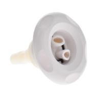 Whirlpool-Düse Smooth Twin Rotoo Serie 3" (75 mm) zum SchraubABS Weiß