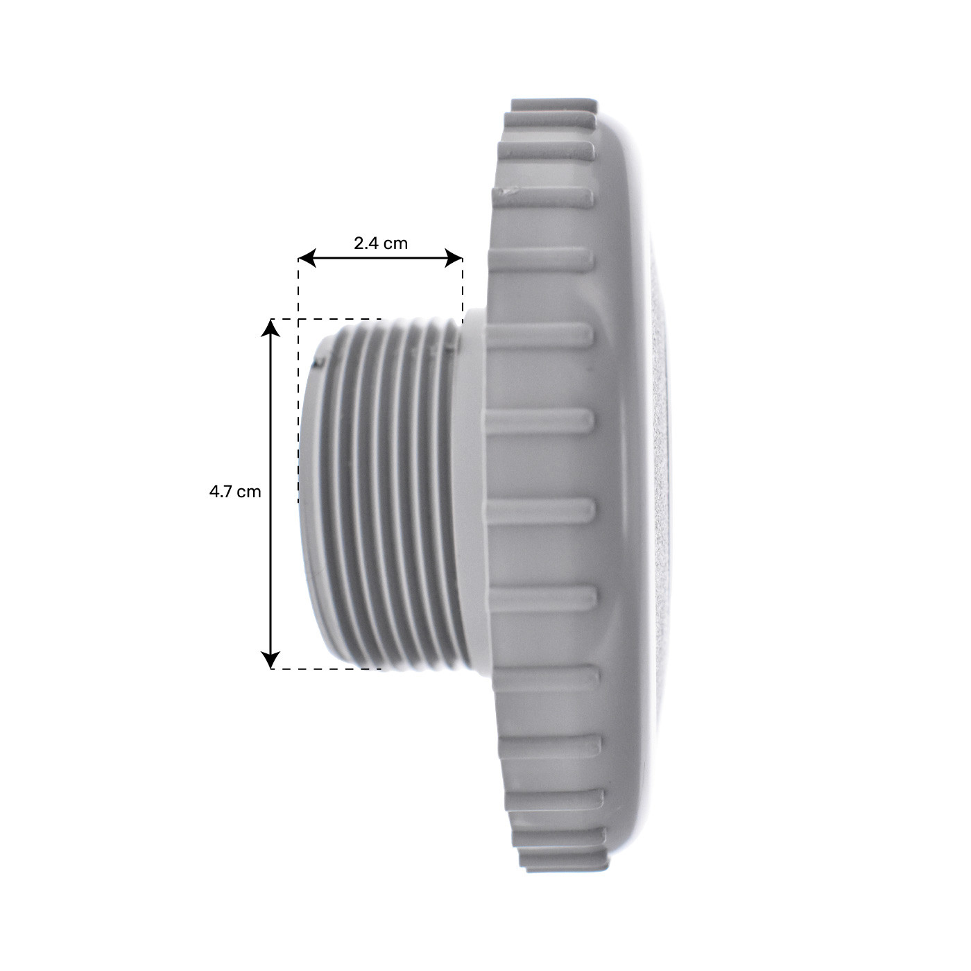 Jet orientable 12mm pour buse Aquareva Gris clair