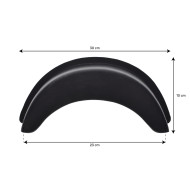 Dark grey curved headrest