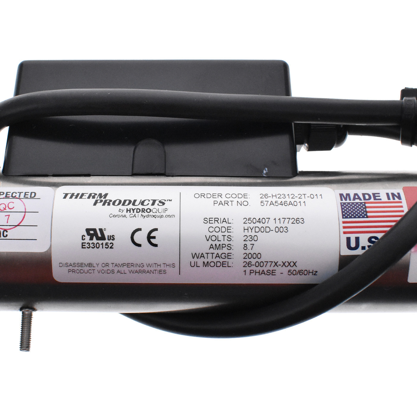 Astrel 2kW Titanium Heater PFEAT2110000 WITH SENSOR