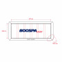 Couverture spa de nage - 617 x 232cm - Radius 15.5 cm