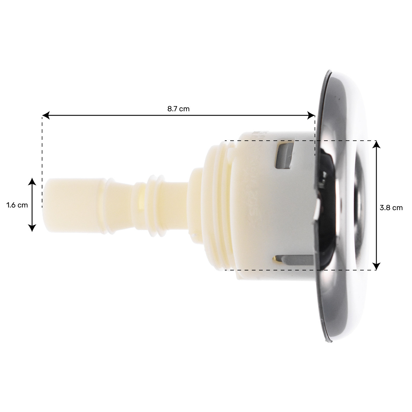 Jet 3'' (75mm) Smooth Inox series Thread-in connection Directionnal jet