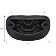 Black Headrest Equivalent to EVA258 / 18 cm Pin Spacing