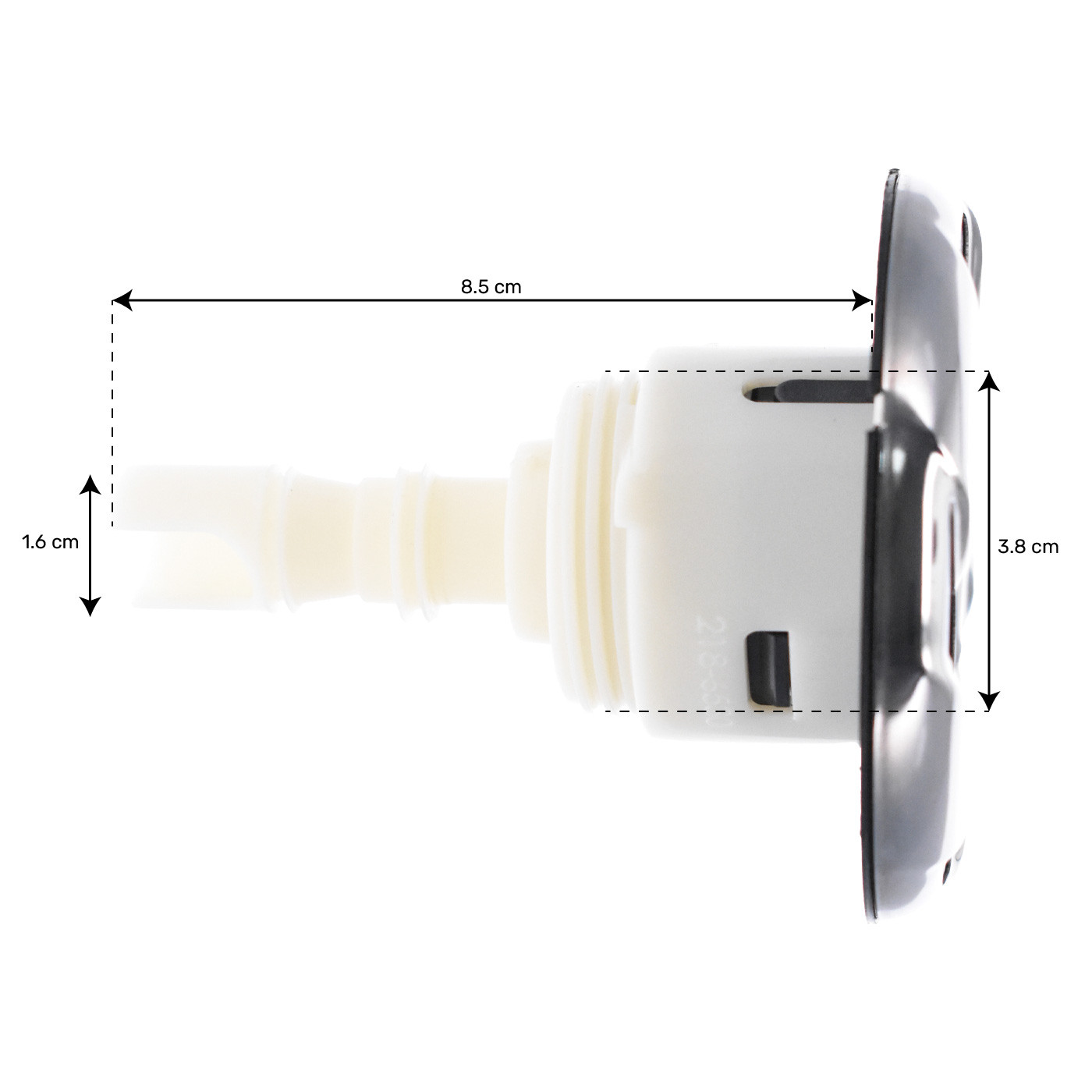 JET, CAL SPA, 3 1/4"", FILETÃ, ROTO, INOX/NOIR Calspas®