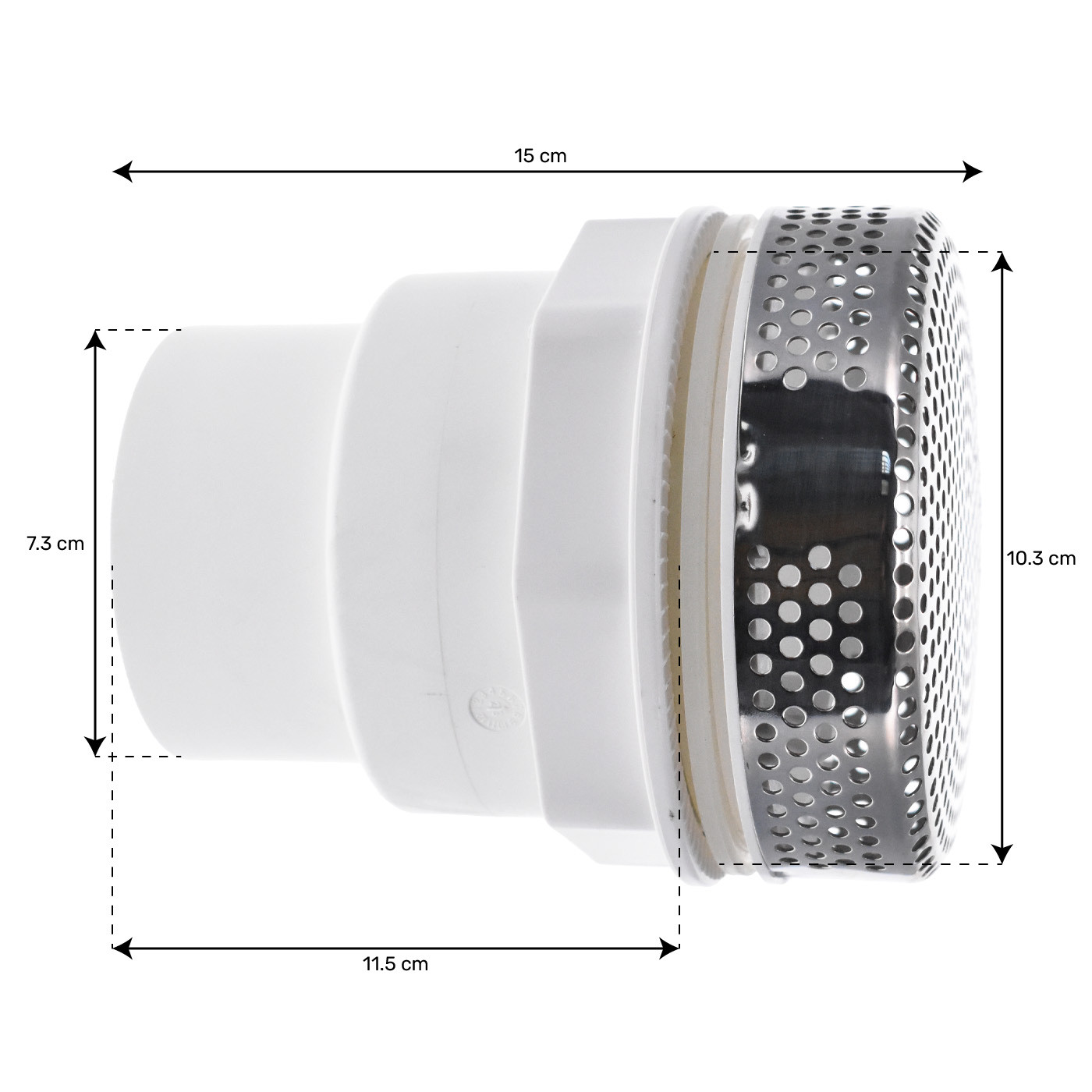 Bonde d'aspiration en cristal de 2,5 pouces