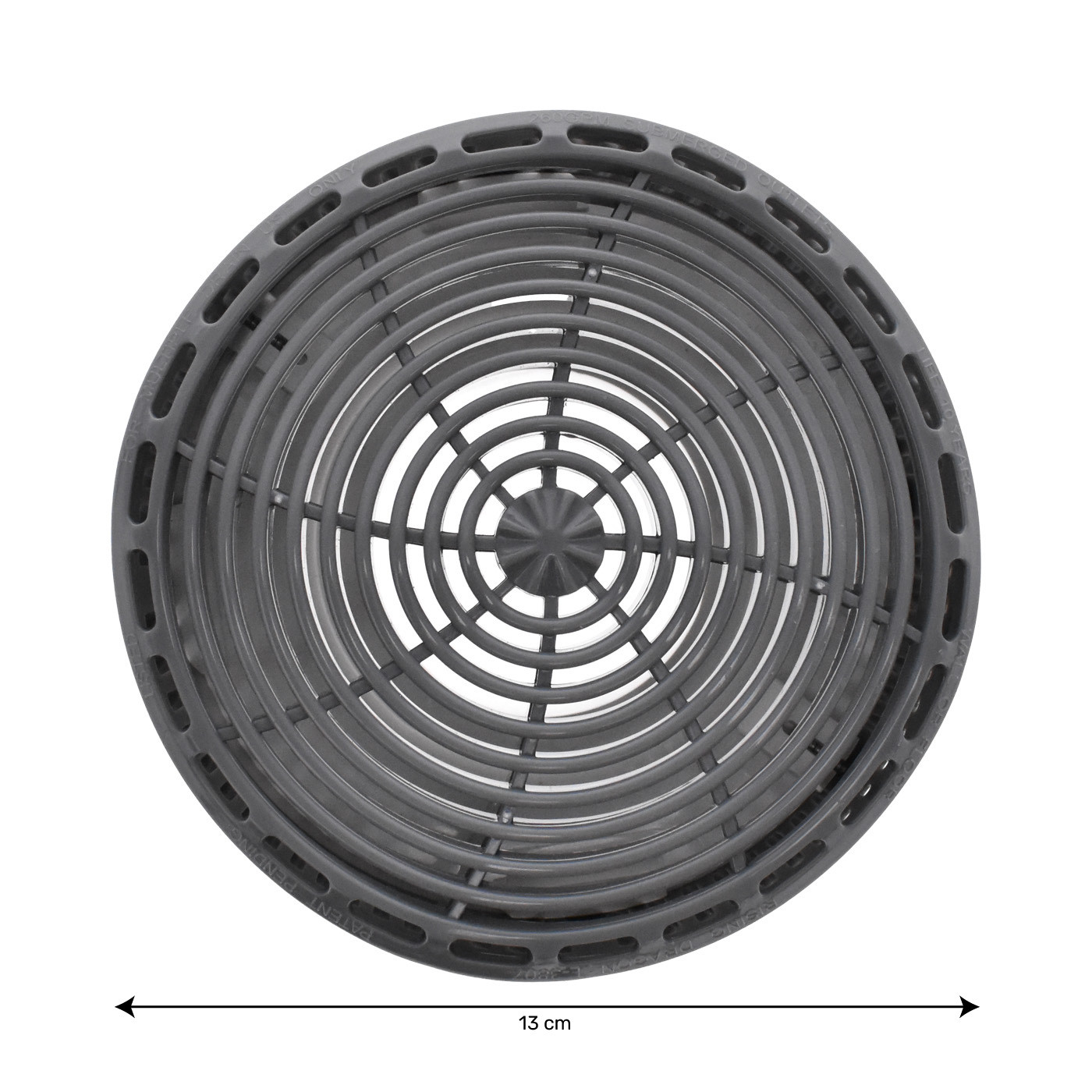 Wavy Suction Fitting 5 Inches Gris Without connector