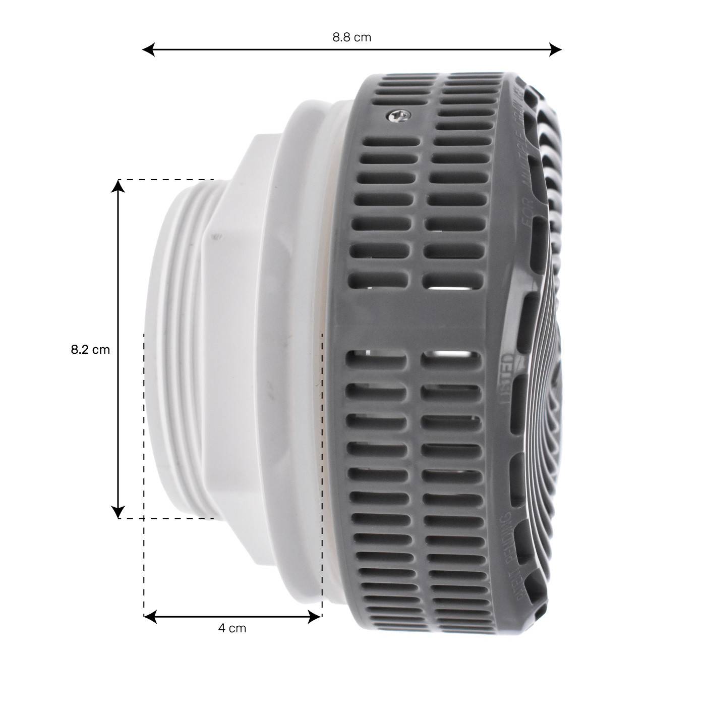 Wavy Suction Fitting 5 Inches Gris Without connector