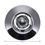 Vollständige Whirlpool-Düse 3,5" (90 mm) Richtungsdüse Edelstahl - gebogen