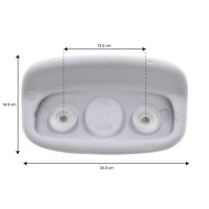 Boospa EVA238 Straight Headrest with Suction Cups – Grey