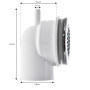 Bonde de fond 1,5" en ABS/INOX (plaque noir)