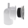 Bonde de fond 1,5" en ABS/INOX (plaque noir)