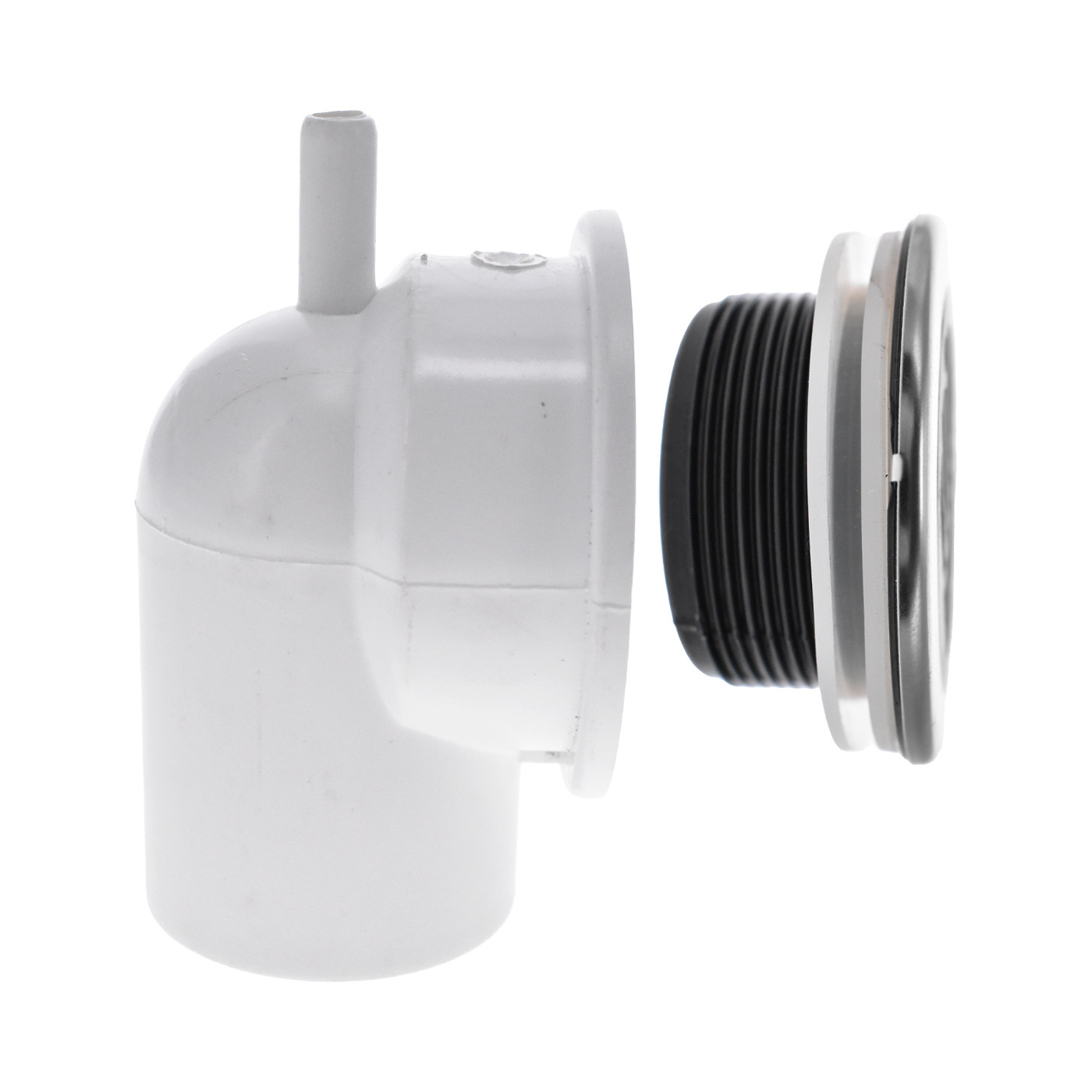 Bonde de fond 1,5" en ABS/INOX (plaque noir)