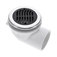 Bonde de fond 2" en ABS noir/INOX