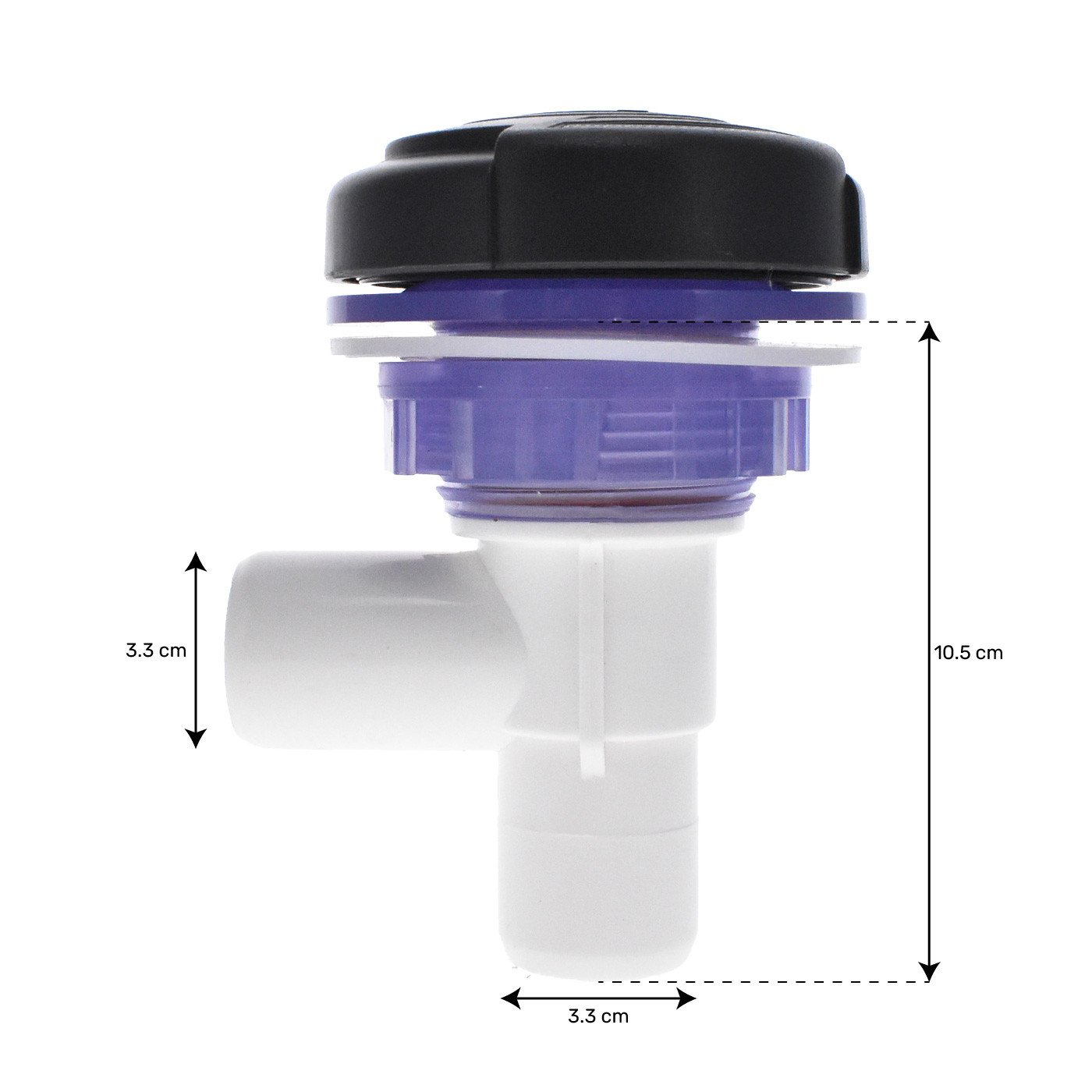 Bonde d'aspiration 2 pouces ondulé gris 