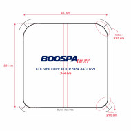 Cover for Jacuzzi J-465 spa Weather Shield Gray
