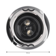 V1 5" Twin Roto Jet, Snap-in, Black/Stainless Steel