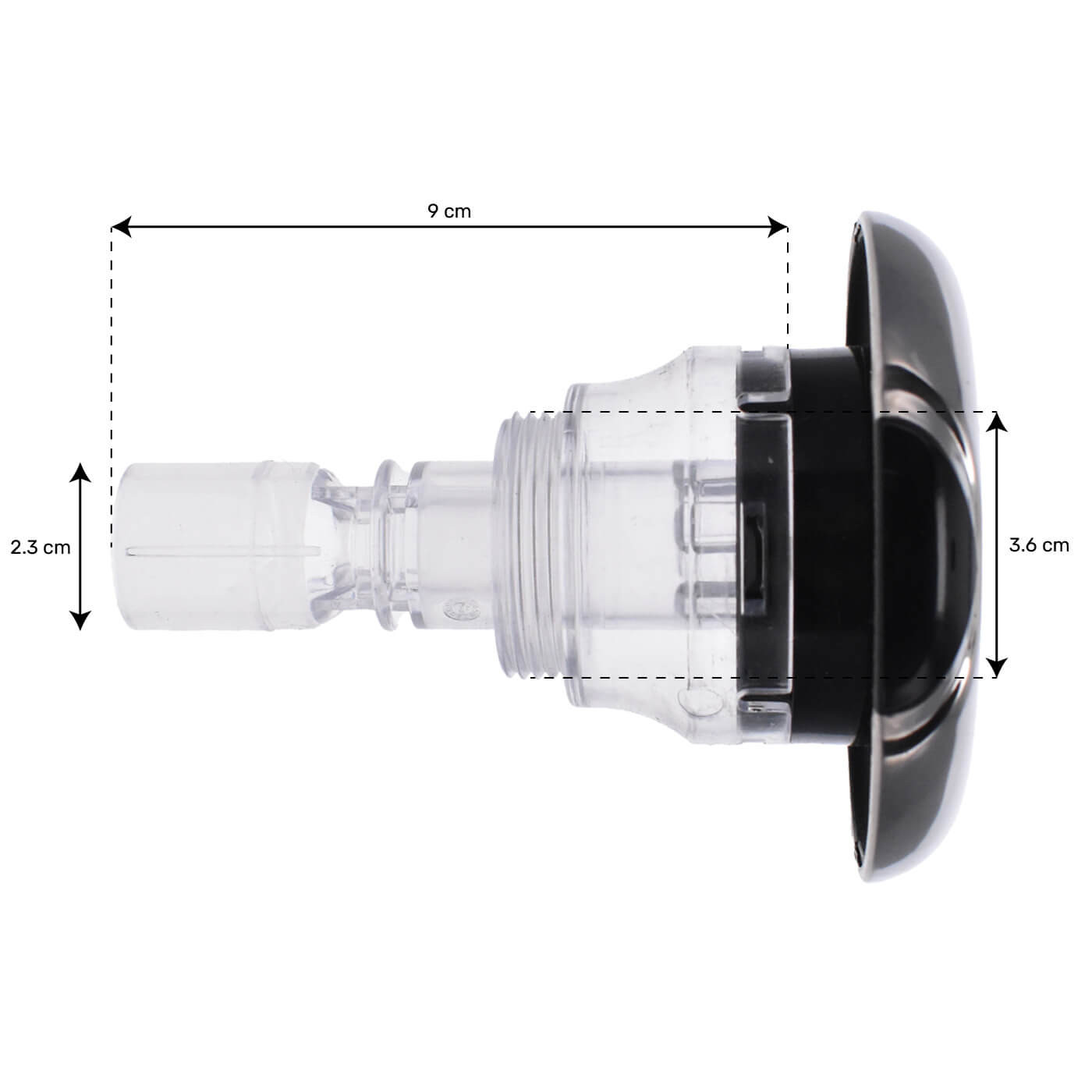 JT-WS-03 3.5" Screw-on Spiral Jet - Socket included