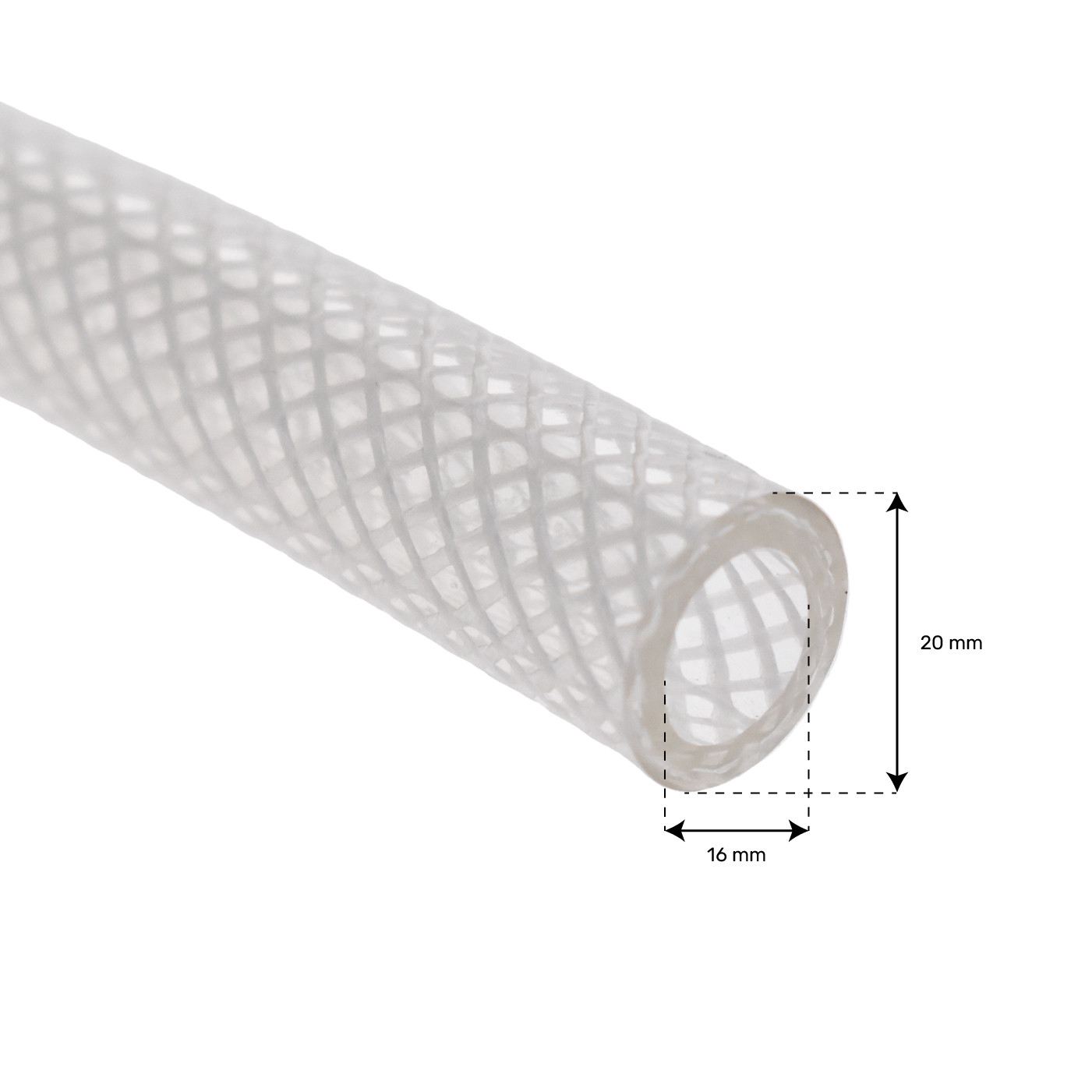 Tuyau transparent renforcé 16X20