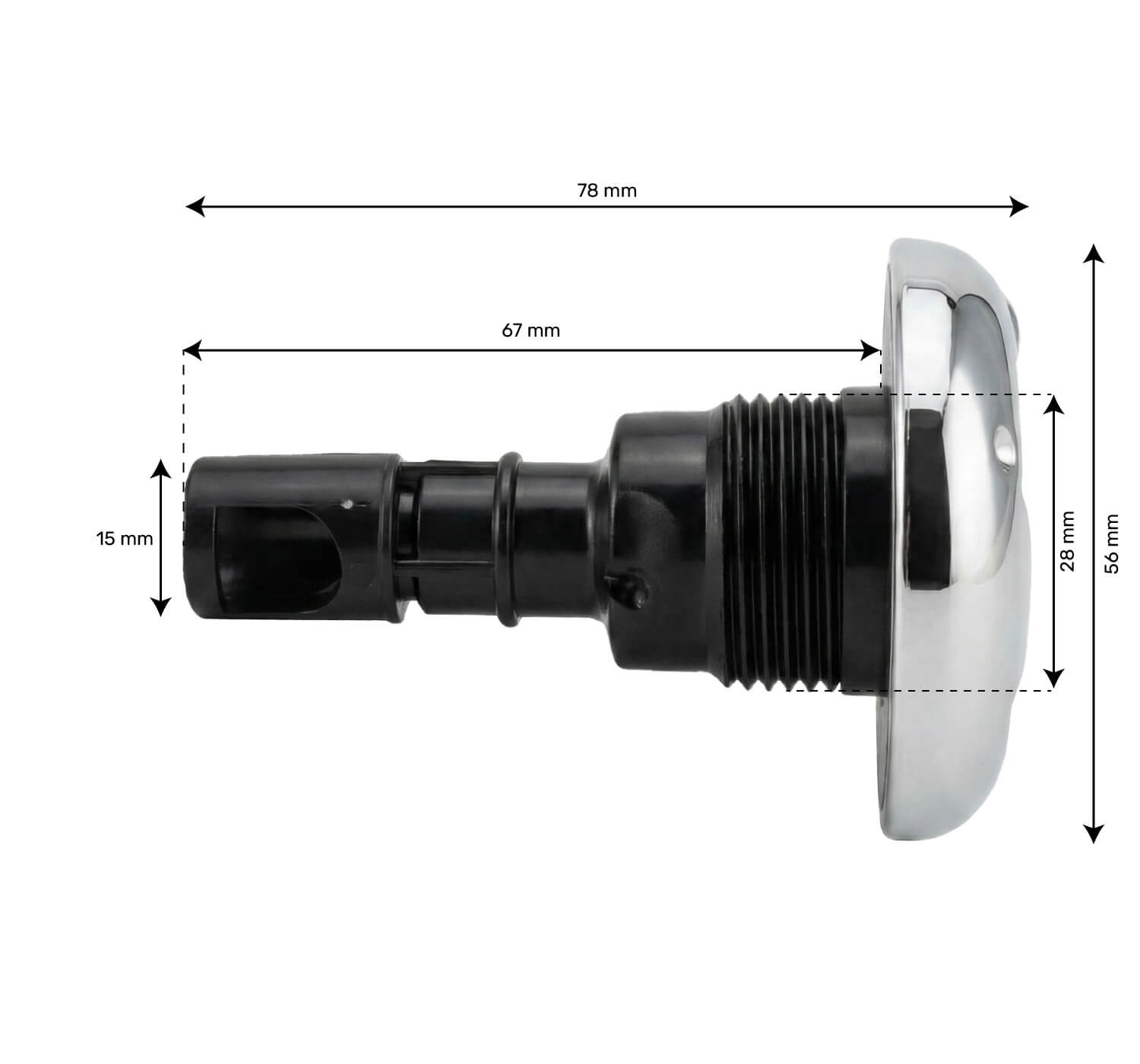 Jet 2" (56mm) série Crystal Cyclone Jet directionnel