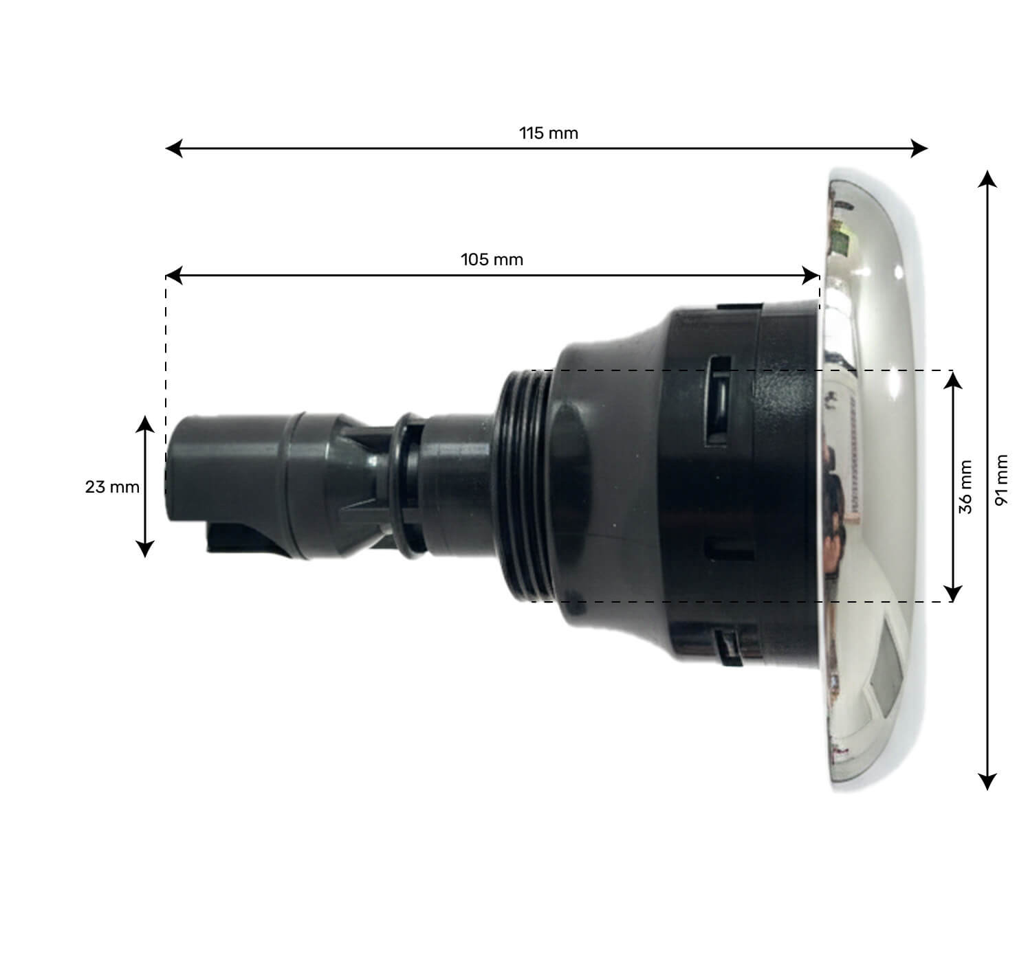Jet 3.5" (91mm) série Luxury Jade Roto