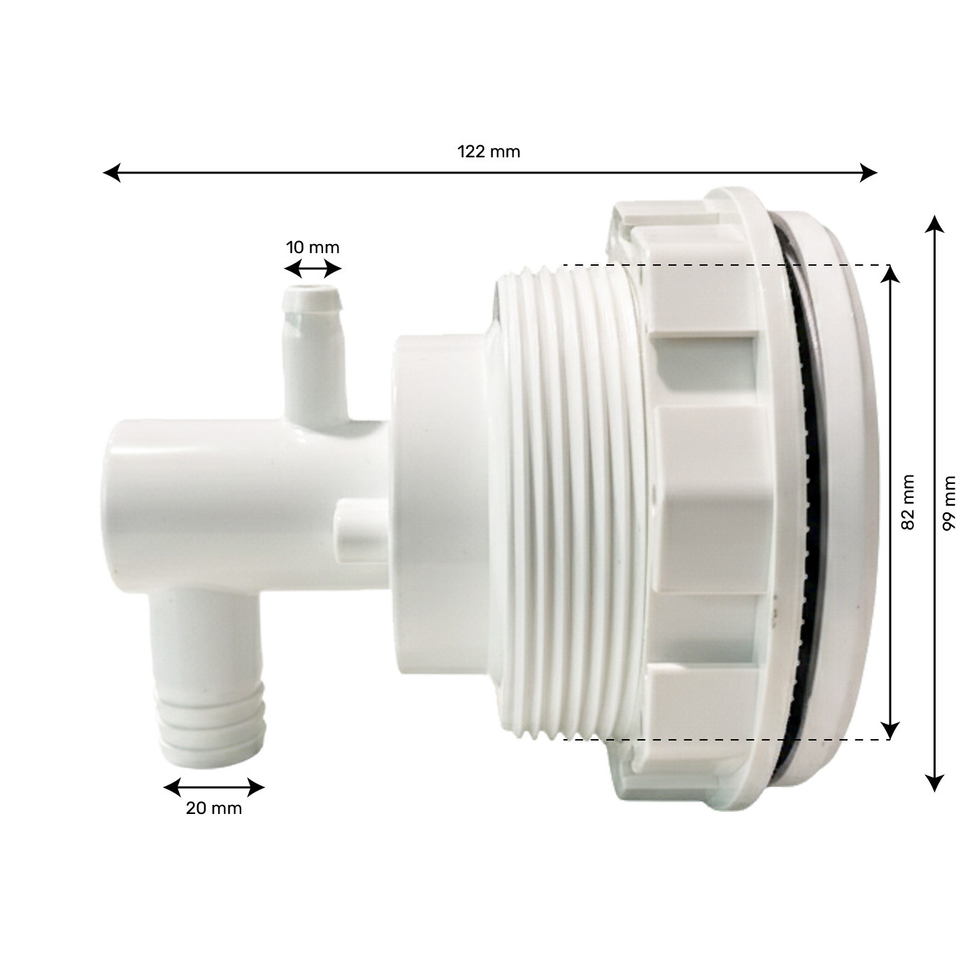 Douille filetée pour jet 4.5"