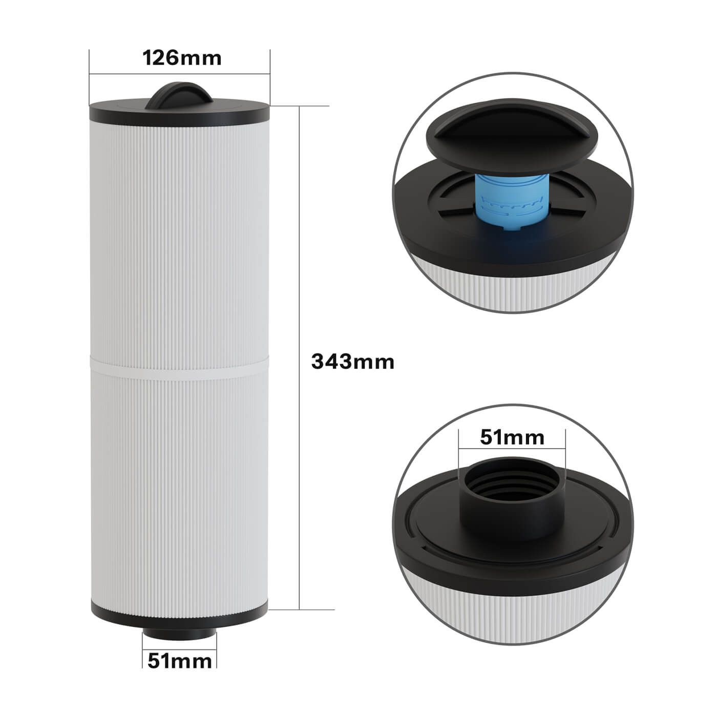 Filtre 40508 OUVERT avec diffuseur intégré