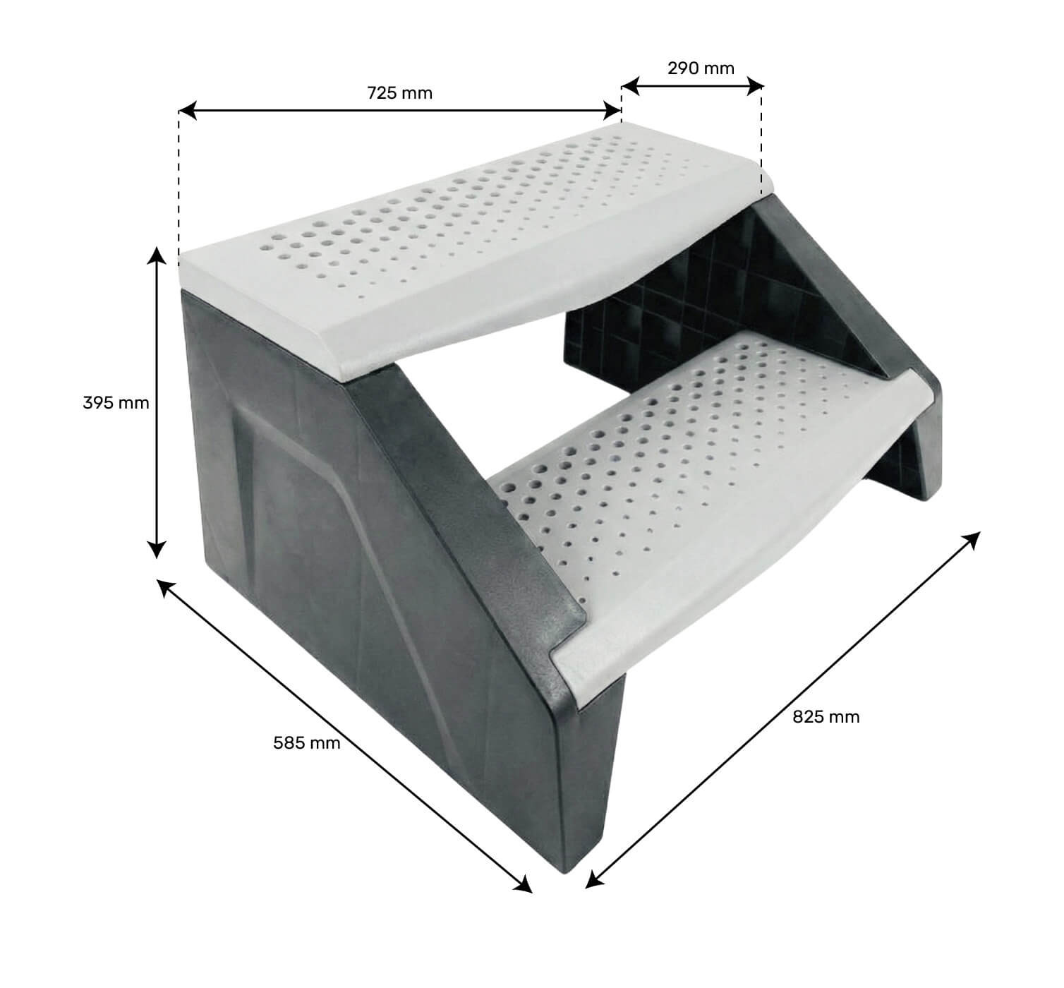 Escalier Bi-color Gris Noir