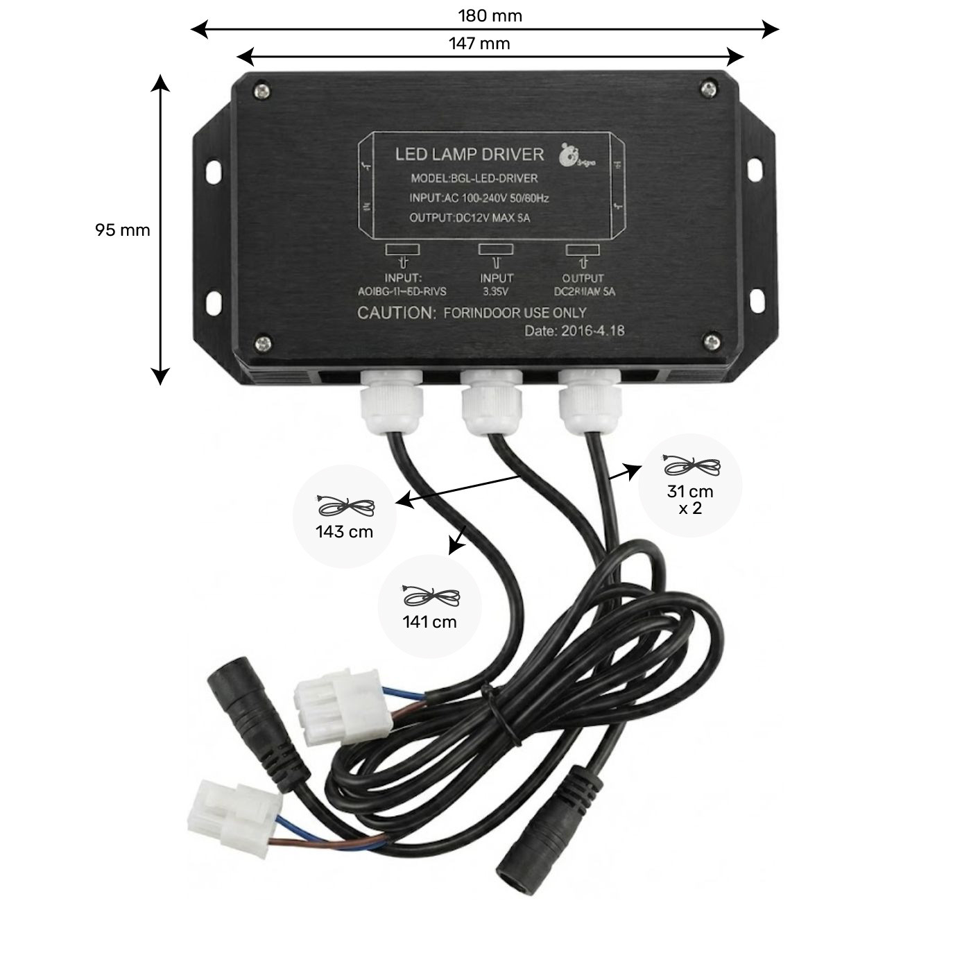 Boitier controleur LED 3A - RQ-LED-DRIVER