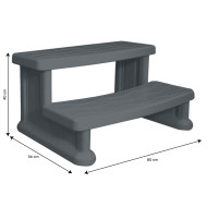 Spa Step Cover Valet - PVC – Grey