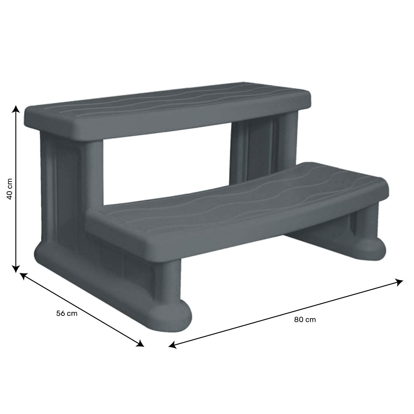 Escalier 2 marches Spa Side Step - Cover Valet - Gris