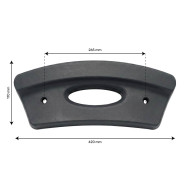 Curved headrest AF00028 for Wellis spa - gray