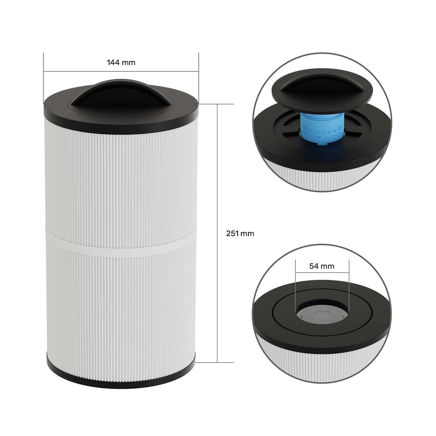 Spa filter 50503 / TT50503 / C-5300 / PJW50/ JWB50 OPEN with integrated diffuser