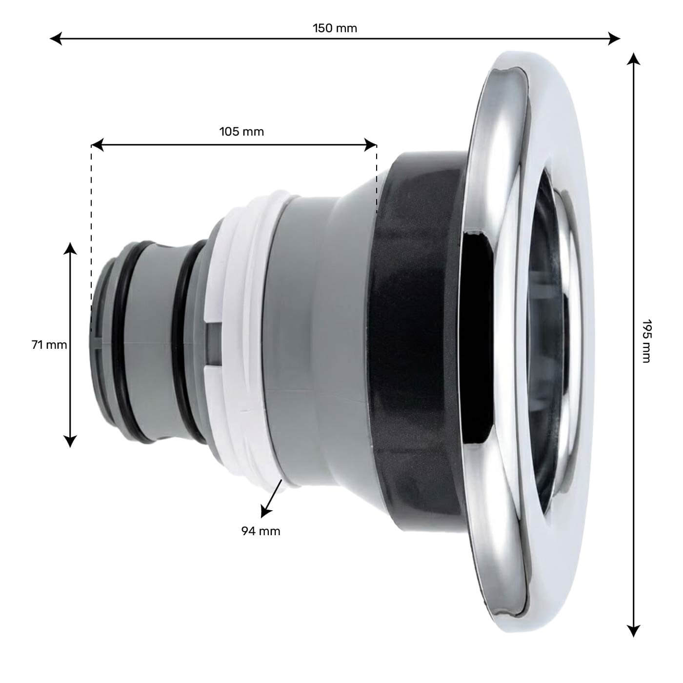 Jet 7" Magmajet gris foncé - WELLIS AJ00173