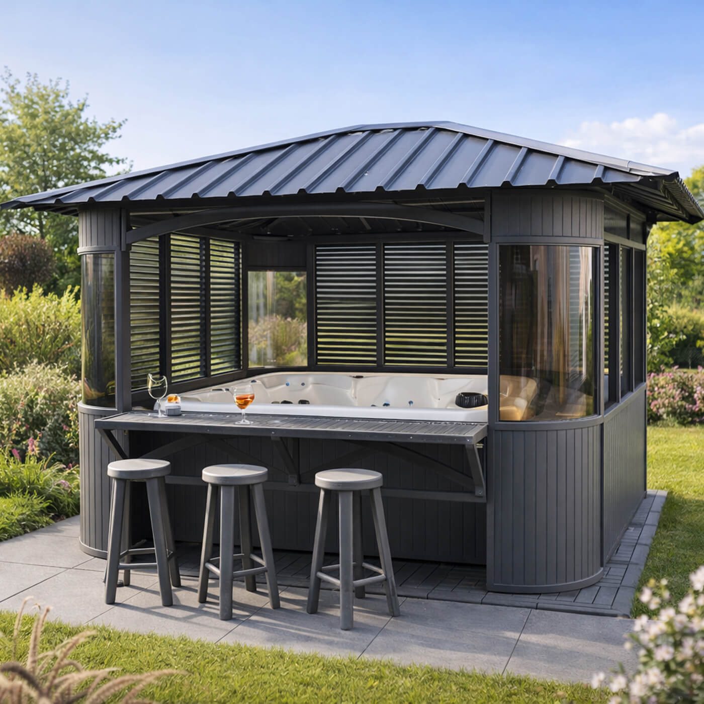 Pavillon de jardin pour Spa - Gazebo